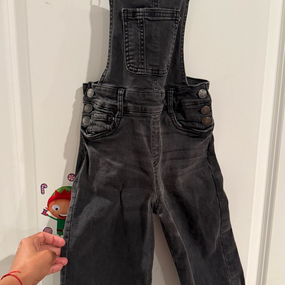 Black Denim Overalls